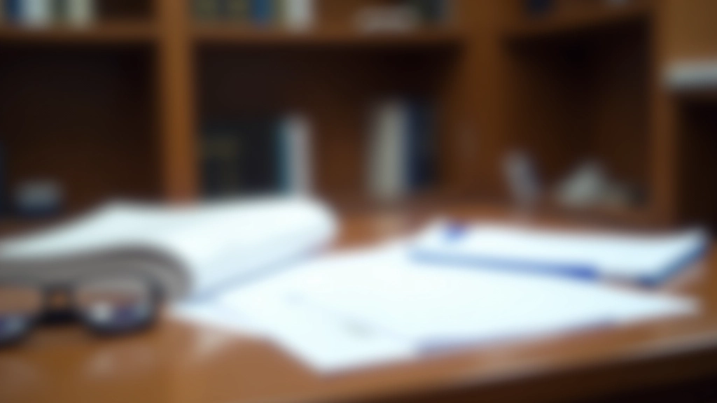 Government policy documents and economic framework guidelines on office desk